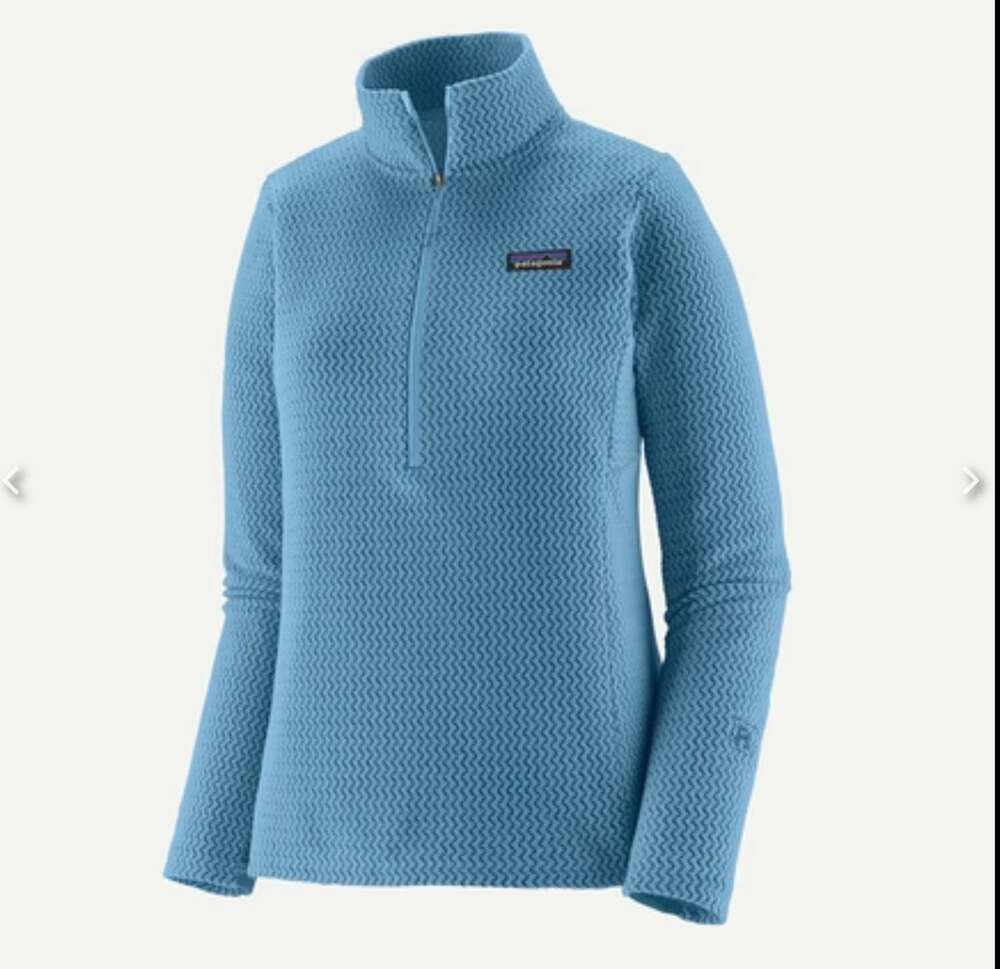 PATAGONIA Women's R1® Air Fleece Zip-Neck Sweatshirt Shore Blue SMALL NWT